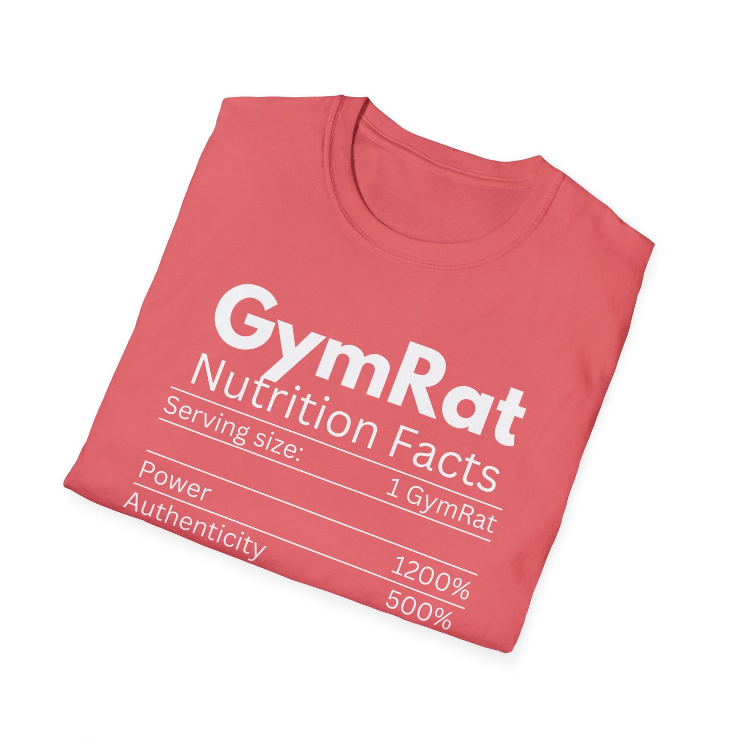 Gym Rat Nutrition Facts T-Shirt - Unisex Fitness Tee for Workout Lovers