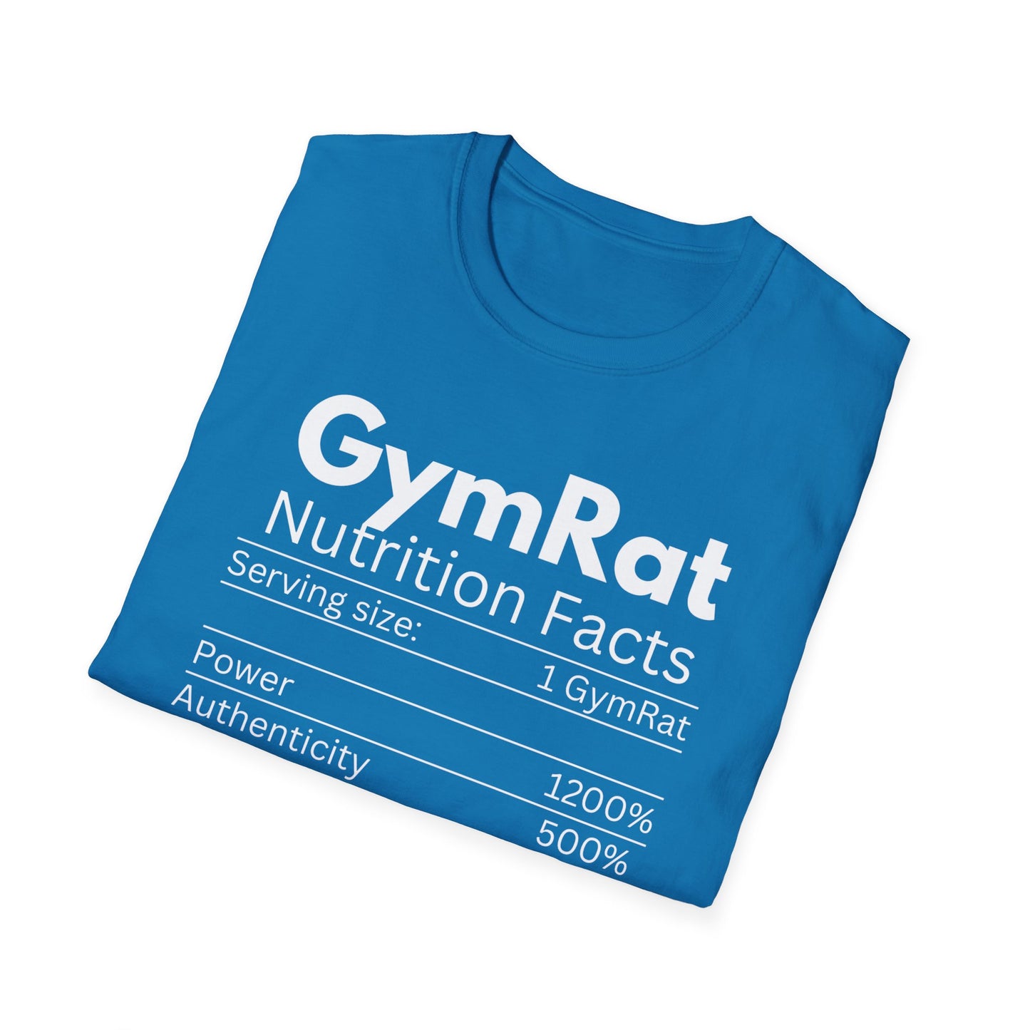 Gym Rat Nutrition Facts T-Shirt - Unisex Fitness Tee for Workout Lovers