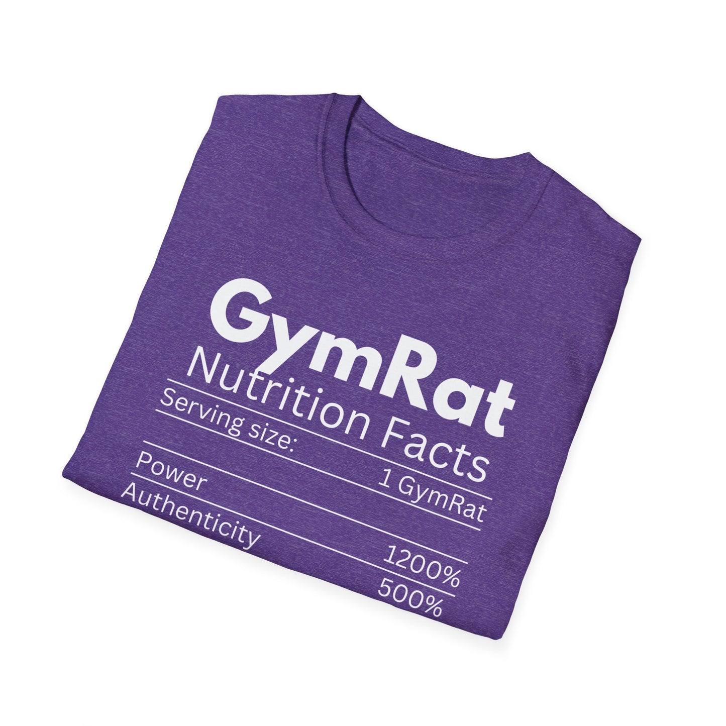 Gym Rat Nutrition Facts T-Shirt - Unisex Fitness Tee for Workout Lovers
