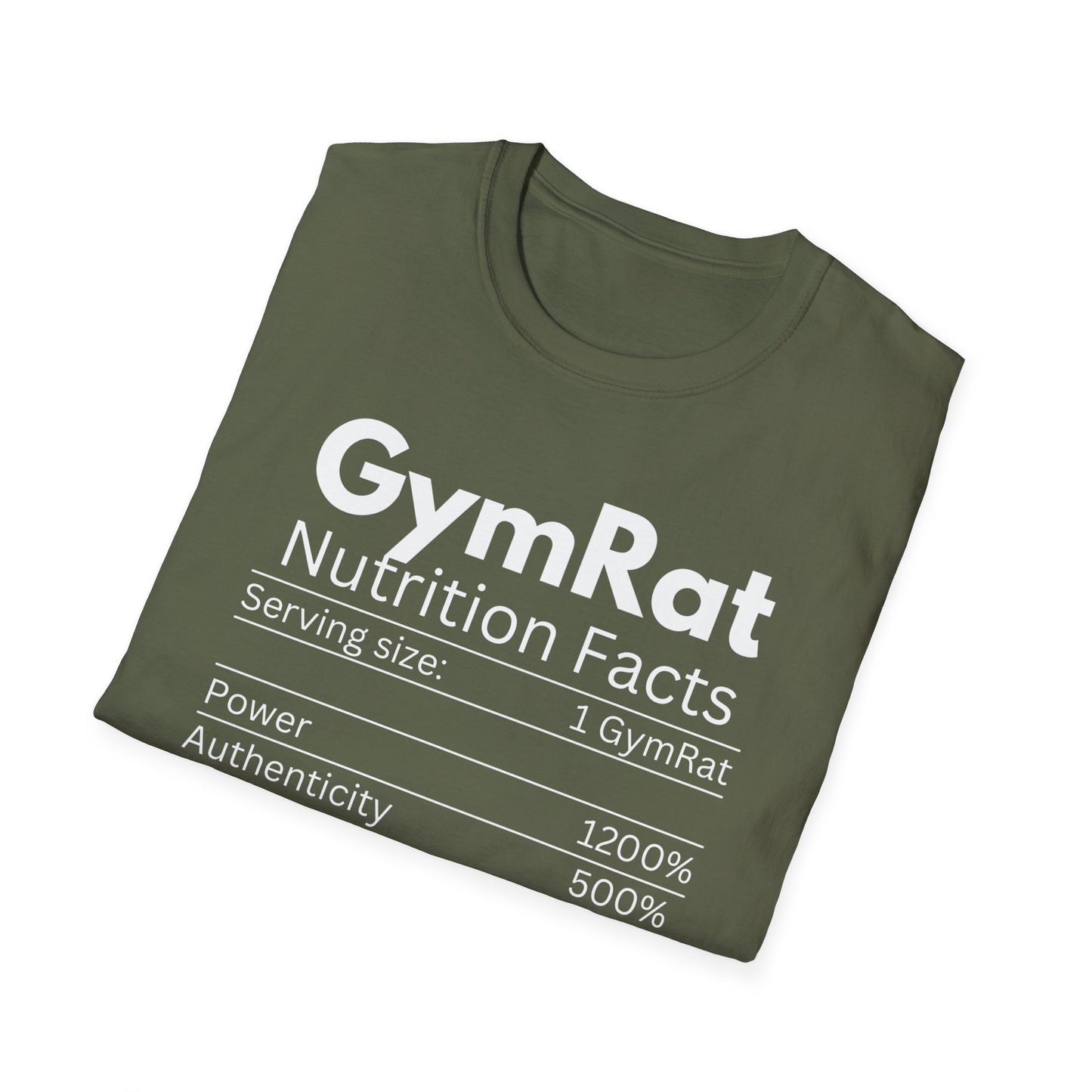 Gym Rat Nutrition Facts T-Shirt - Unisex Fitness Tee for Workout Lovers