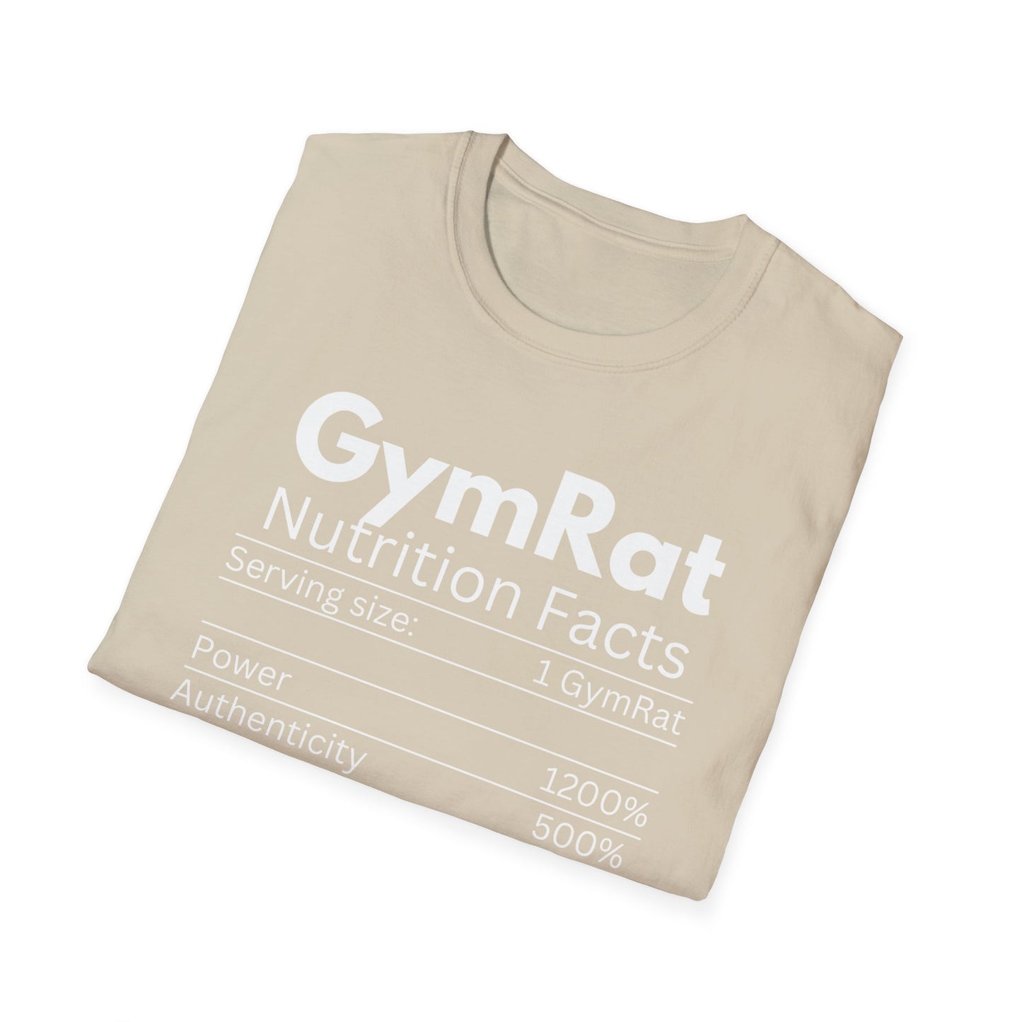 Gym Rat Nutrition Facts T-Shirt - Unisex Fitness Tee for Workout Lovers