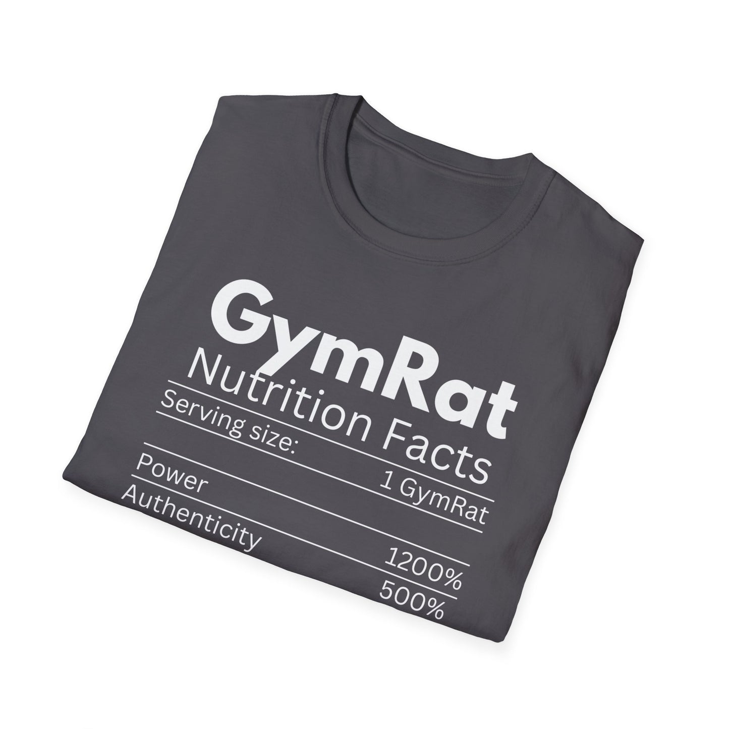 Gym Rat Nutrition Facts T-Shirt - Unisex Fitness Tee for Workout Lovers