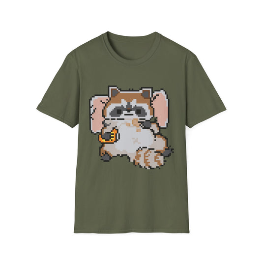 Retro Pixel Raccoon T-Shirt